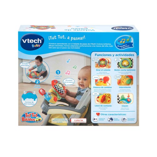 Volante de paseo Juguete para el carrito con tiras de sujeción VTech Baby. Edad recomendada desde 6-36 meses