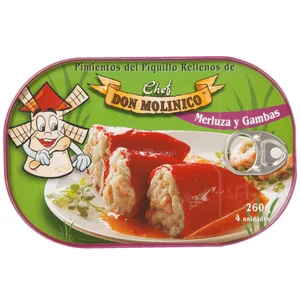 DON MOLINICO Pimiento relleno de merluza y gambas 260g