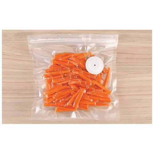 Pack de 10 bolsas QILIVE con válvula de vacío transparente, compatible con la envasadora vertical portátil Q.5577.