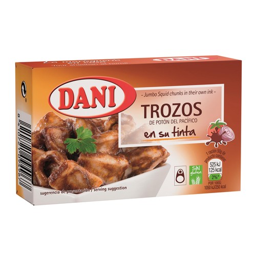 DANI Trozos de potón del Pacífico en su tinta 68 g.