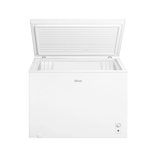 Arcón congelador horizontal QILIVE Q.6367, clasificación energética: E, H: 84,4cm, A: 106,5cm, F: 59,2cm, capacidad total: 293L.