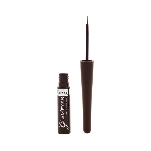 RIMMEL Glam eyes Tono 002 Delineador de ojos con brocha fina para un acabado elegante.