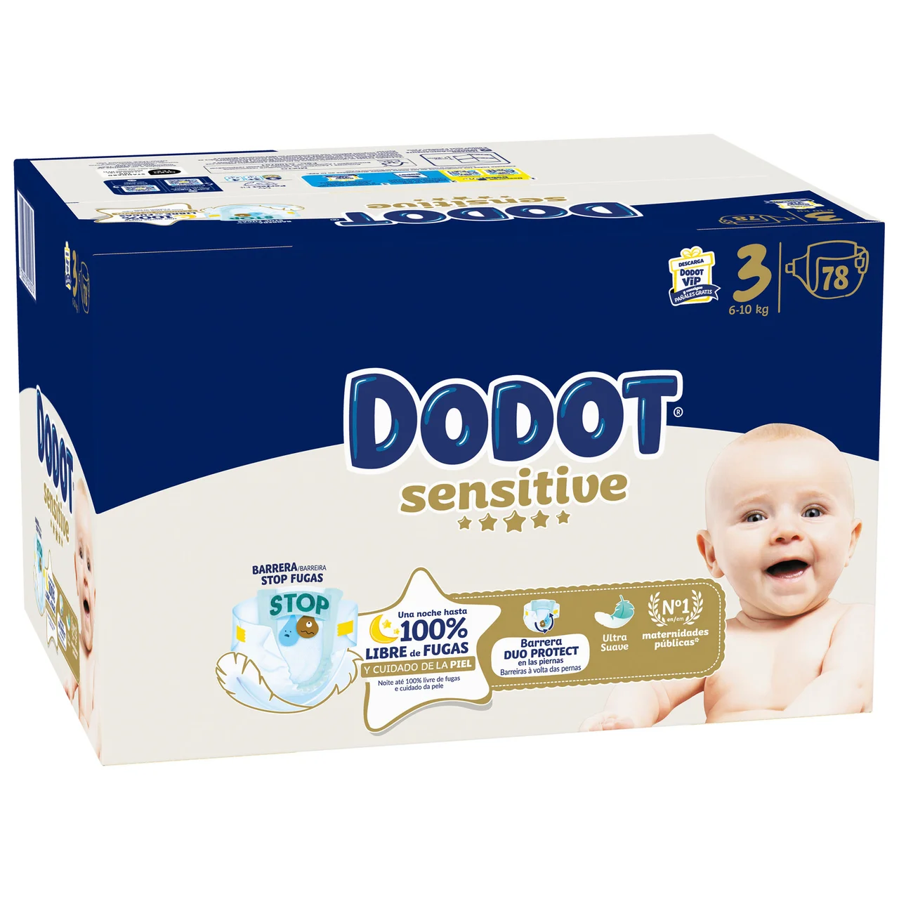 Sensitive Pañales talla 3 (6-10 kg) 78 uds.