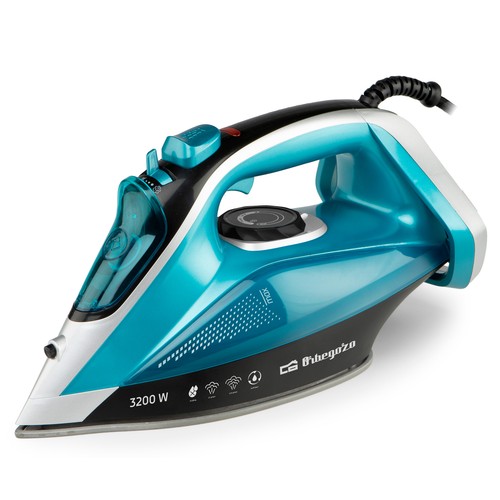 Plancha de vapor ORBEGOZO PLA 3200, suela cerámica, potencia 3200W.