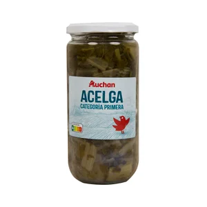 PRODUCTO ALCAMPO Acelgas troceadas al natural frasco de 425 g.
