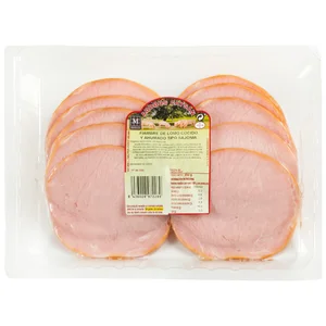 Fiambre de lomo de cerdo cocido y ahumado tipo Sajonia, cortado en lonchas CAYSAN 350 g.
