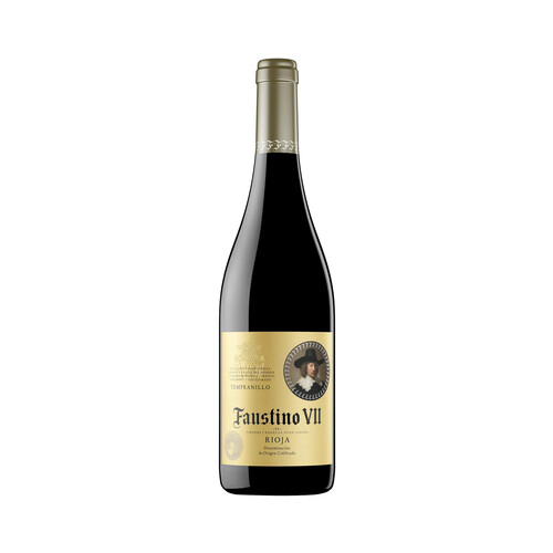Vino tinto con denominación de origen Rioja FAUSTINO VII botella de 75 cl.