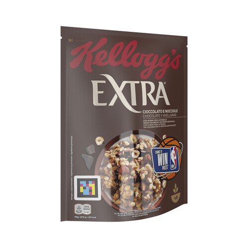 KELLOGG'S Cereales granola con chocolate y avellanas KELLOGG'S EXTRA 375 g.