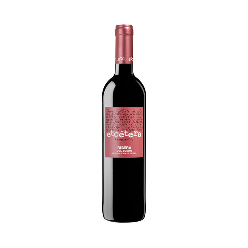 ETCÉTERA  Vino tinto con D.O. Ribera del Duero ETCÉTERA botella de 75 cl.