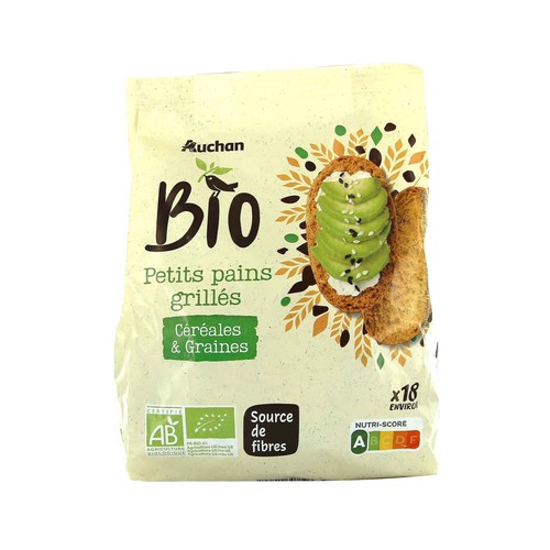 ALCAMPO ECOLÓGICO Panecillos tostados ecológicos con 7 cereales 225 g.