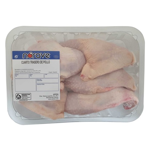 Cuartos traseros de pollo blanco con piel NORAVE Bandeja