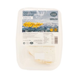 VILLA VILLERA Queso fresco artesanal sin gluten VILLA VILLERA 200 g.