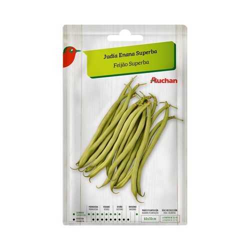 Sobre de semillas para sembrar judías de la variedad enana Superba PRODUCTO ALCAMPO.