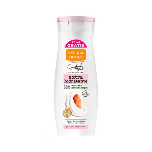 NATURAL HONEY Cuidado total Loción corporal extra hidratante, para pieles normales a secas 330 ml.
