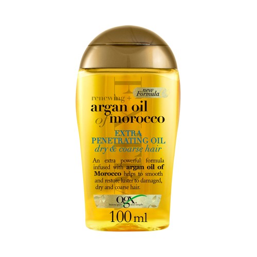 OGX Aceite de Argán extra penetrante, para cabellos secos, asperos y dañados 100 ml.