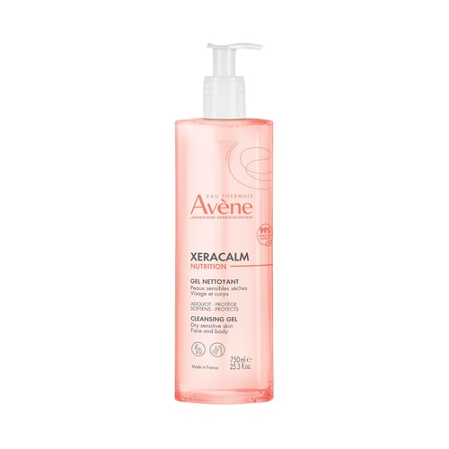 THERMALE AVÉNE Xeracalm Gel limpiador nutritivo, para pieles secas y sensibles 750 ml.