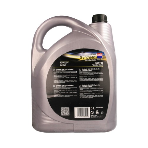 Aceite sintético para vehículos con motores de gasolina o diesel KRAFFT Gold 5 litros.