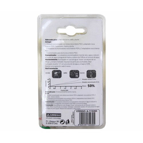 Kit de atomizadores para grifos de cocina, baño y ducha FONTBRICO 3 unidades.