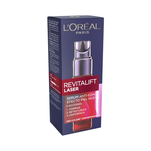 L´ORÉAL PARIS Revitalift laser Sérum antiedad con Pro-xylane y efecto nueva piel 30 ml.