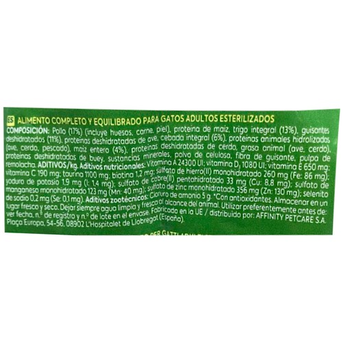 ULTIMA Alimento de gato adulto esterilizado 2,5kg