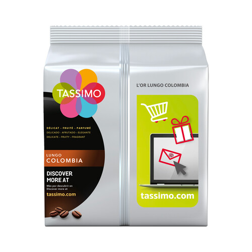 TASSIMO Café Lungo Colombia en cápsulas TASSIMO L'OR 16 uds, 110 ,4 g.