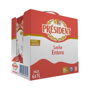 precios Président Leche Entera De Vaca De Origen 100% Español 6 X 1 L. en Alcampo
