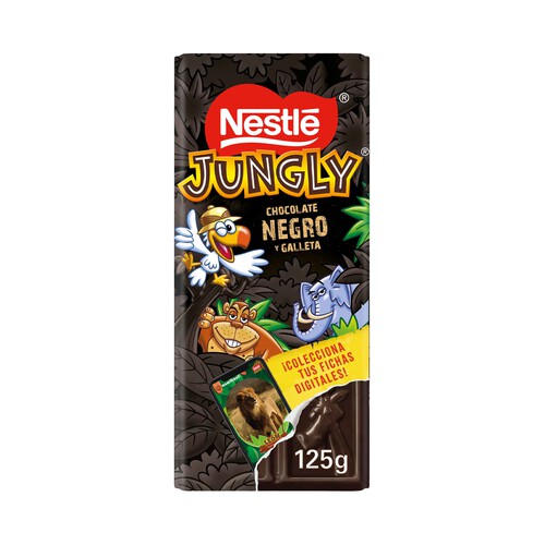 JUNGLY Chocolate negro con galleta Nestle 125 g.