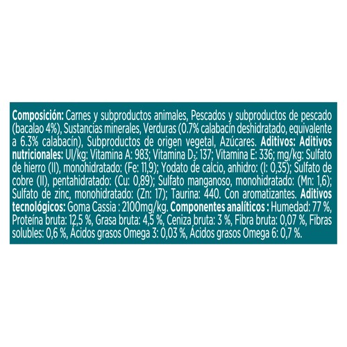 PURINA ONE Alimento para gato esterilizado en lata con bacalao y calabacín 85g