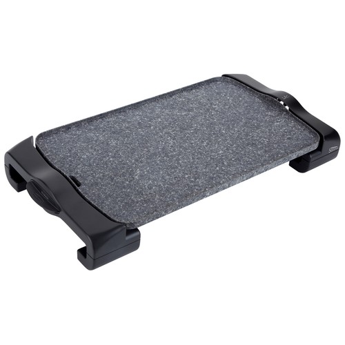 Plancha de asar JATA JT950, 2500W, superficie Pfluon Granite 46x28cm.