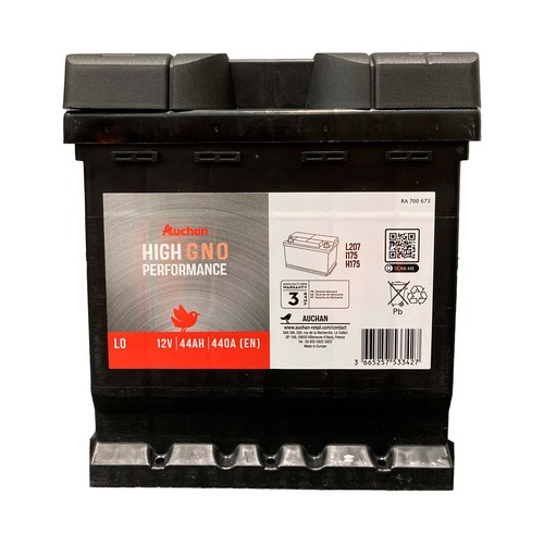 Batería de coche 40Ah, arranque 340A, 12V, ALCAMPO.