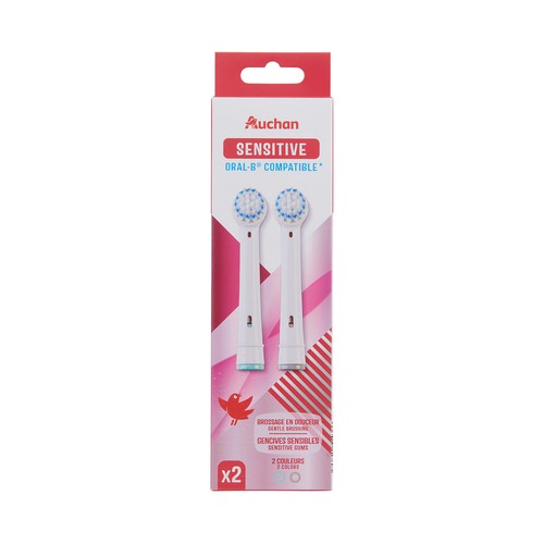 PRODUCTO ALCAMPO Sensitive Cabezales de recambio para cepillo de dientes eléctrico 2 uds.