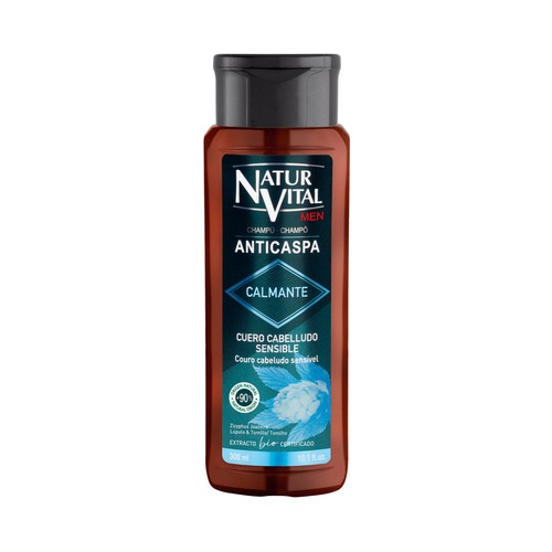 NATUR VITAL Champú anticaspa con extracto de lúpulo y tomillo, para cabellos sensibles NATUR VITAL 300 ml.