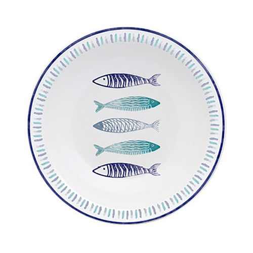 Bol conico stoneware de sardinas de 17cm,NON