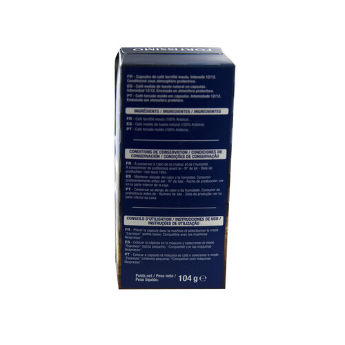 PRODUCTO ALCAMPO Café Fortissimo en cápsulas, intensidad 12 PRODUCTO ALCAMPO 20 uds. 104 g.