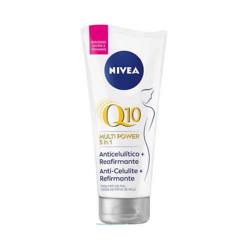 NIVEA Q10 Crema textura gel y efecto reafirmante y anticelulítico, para todo tipo de pieles 200 ml.