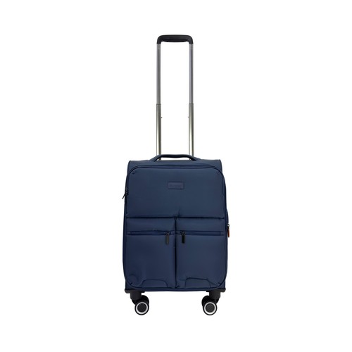 Maleta de cabina tipo trolley  8 ruedas  polysoft  55cm azul oscuro. AIRPORT