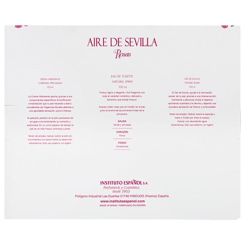 AIRE DE SEVILLA Rosas Estuche de colonia para mujer.