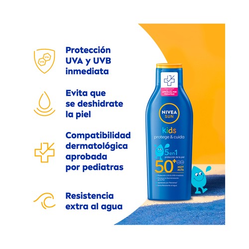 NIVEA Caja con productos para tomar el sol.