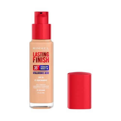 RIMMEL Lasting finish tono 070 Sesame Base de maquillaje hidratante de larga duración (hasta 35 h).