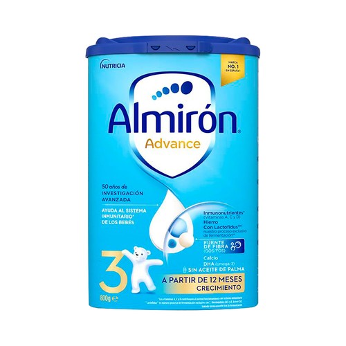 ALMIRÓN Advance 3 Leche (3) de crecimiento para bebés a partir de 12 meses 800 g.