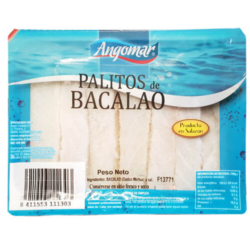 ANGOMAR Bacalao salado palitos ANGOMAR 300 g.