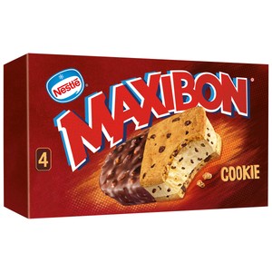 Imagen de MAXIBON Sándwich de helado de vainilla con cookies 4 x 140 ml.