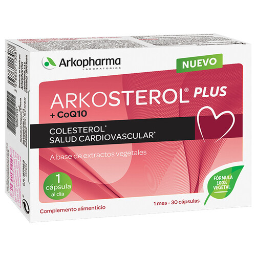 ARKOPHARMA Complemento alimenticio que ayuda a la salud cardiovascular y a reducir el colesterol ARKOPHARMA Arkosterol plus 30 uds.
