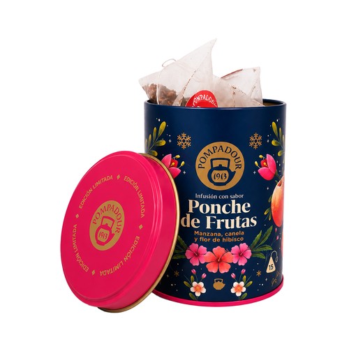 POMPADOUR Infusión ponche de frutas lata 15 uds. 37,50 g.
