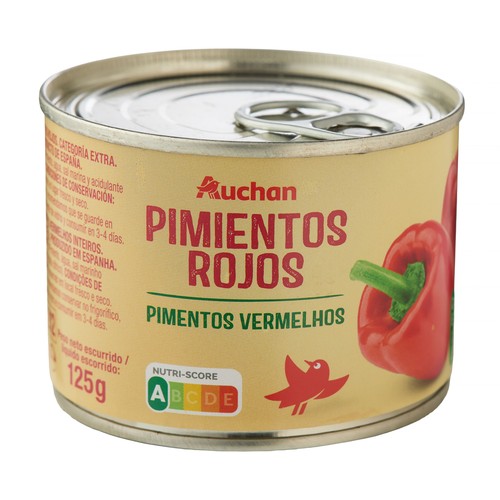 PRODUCTO ALCAMPO Pimientos rojos de categoría extra lata de 125 g