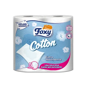 FOXY Papel higiénico 5 capas Cotton 4 rollos