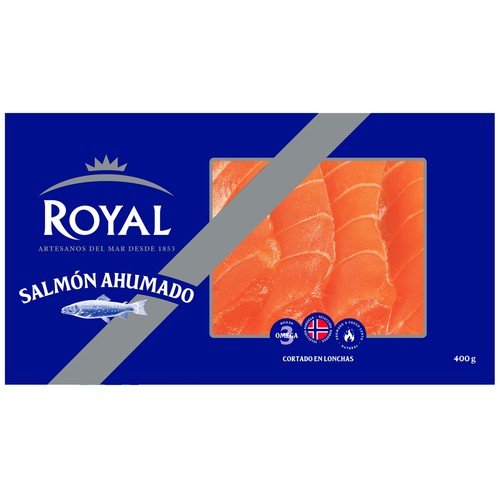 ROYAL Salmón ahumado plancha ROYAL 400 g.