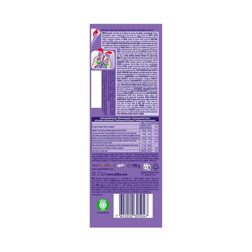 MILKA Chocolate de leche biscoff 190gr