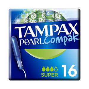 Imagen de TAMPAX Tampones super con aplicador TAMPAX Compak pearl 16 uds