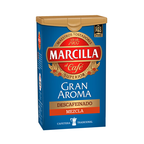 Café molido descafeinado mezcla MARCILLA 200 gr,